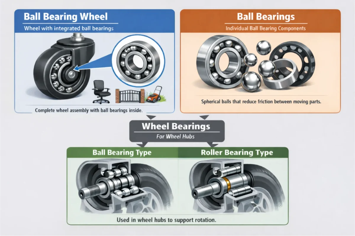 Ball Bearing Wheel Vs Ball Bearings Vs Wheel Bearings