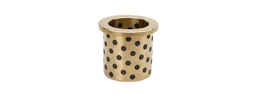 High Strength Brass Graphite Plugged Oil Free Bushings Shoulder Type