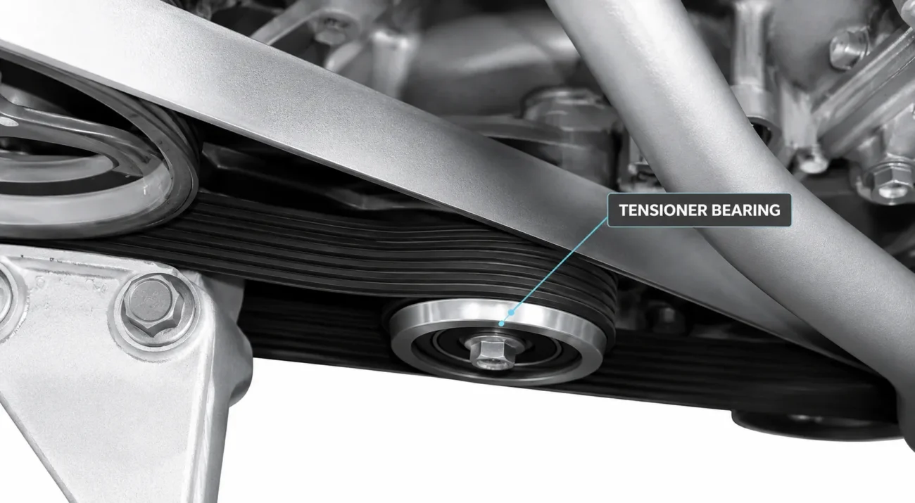 Tensioner Bearing Inside The Engine And Car 2
