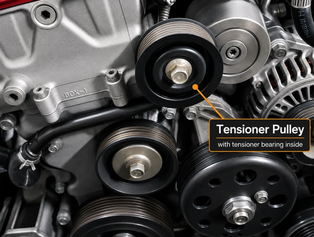 Tensioner Bearing Position In Automotive Engines
