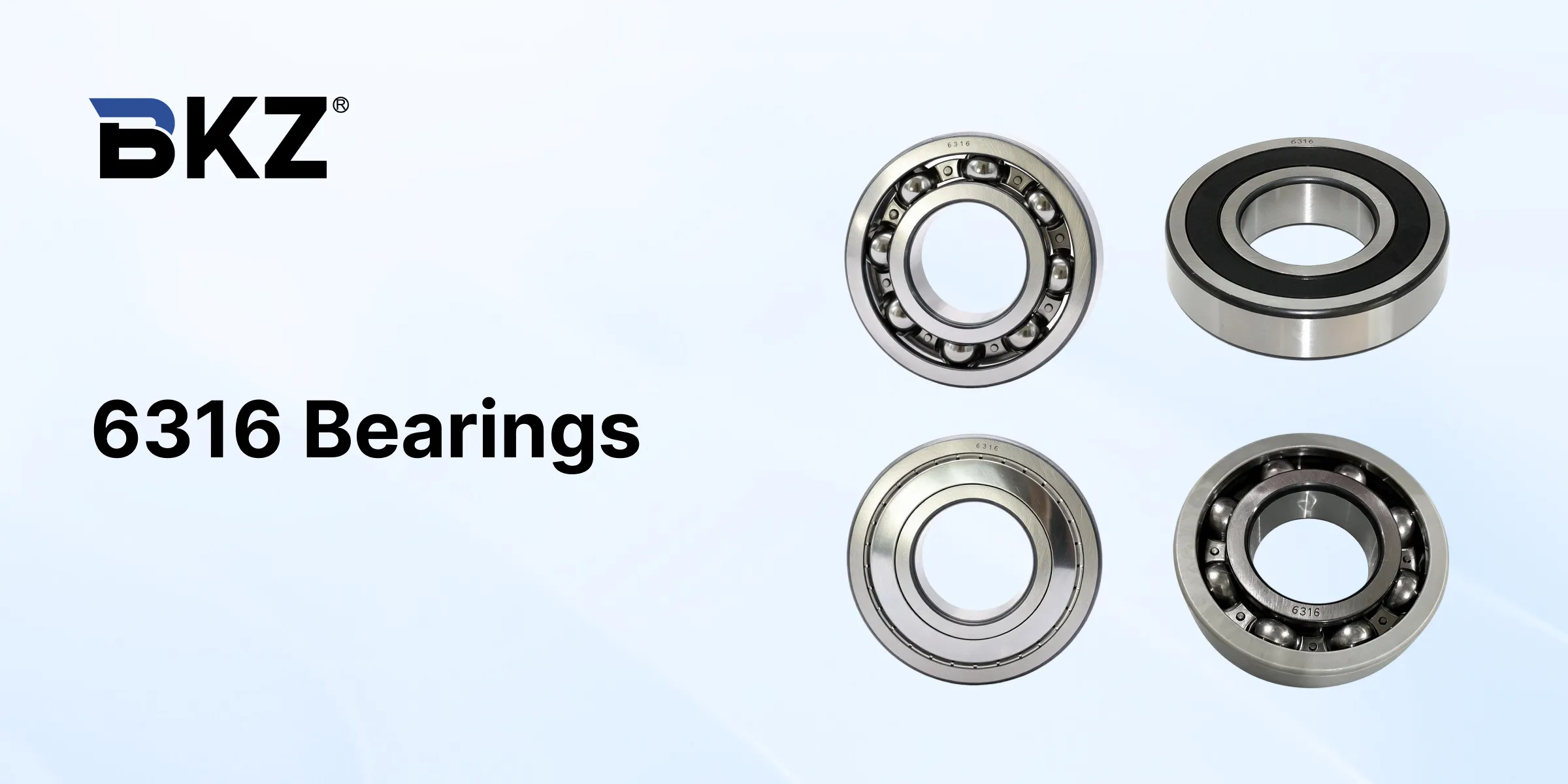 6316 Bearings: 80×170×39 mm, CN/C3/C4, Open to 2RS