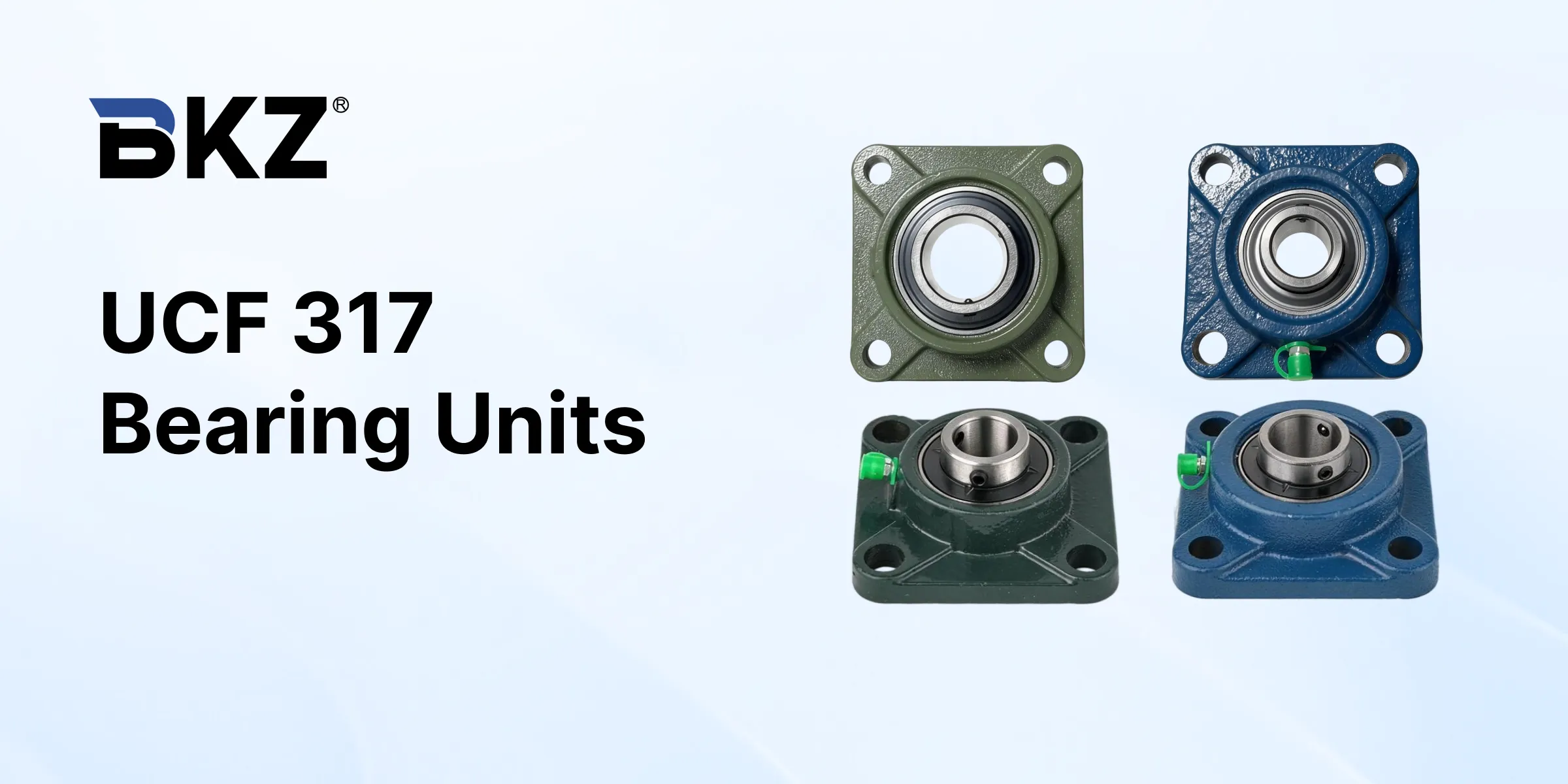 UCF317 4-Bolt Square Flange Bearing Unit | BKZ Industry